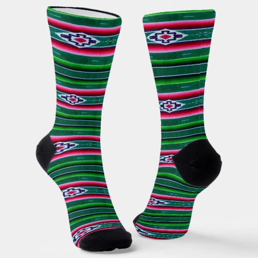 Mexican Sarape Pattern Socken (Gewinkelt)