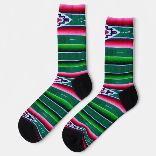 Mexican Sarape Pattern Socken (Linkes Detail)