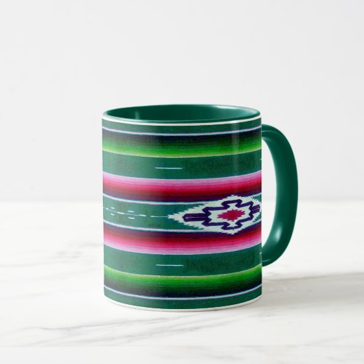 Mexican Sarape Pattern Tasse (VorderseiteRechts)
