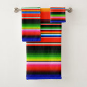 Mexican Serape Fiesta Southwestern Design Badhandtuch Set (Insitu)