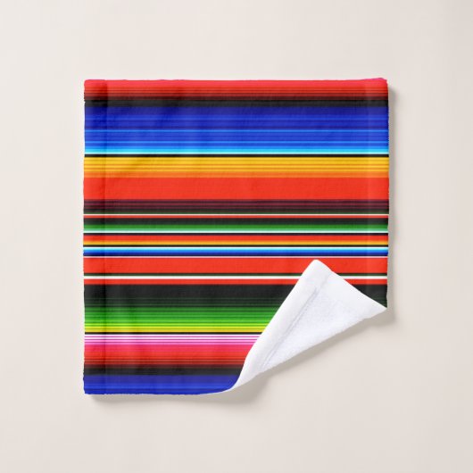 Mexican Serape Fiesta Southwestern Design Badhandtuch Set (Waschlappen)