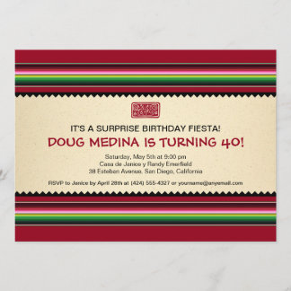 Mexican Serape Party - Horizontal Einladung