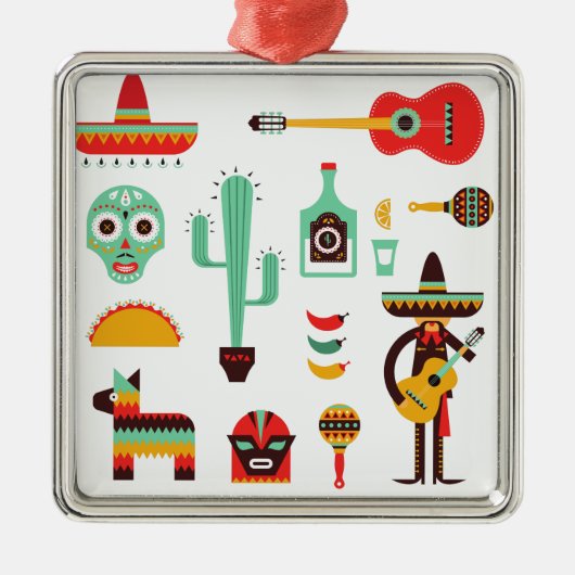 Mexican Silbernes Ornament (Vorne)