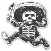 Mexican Skeleton Aufkleber (Vorderseite)
