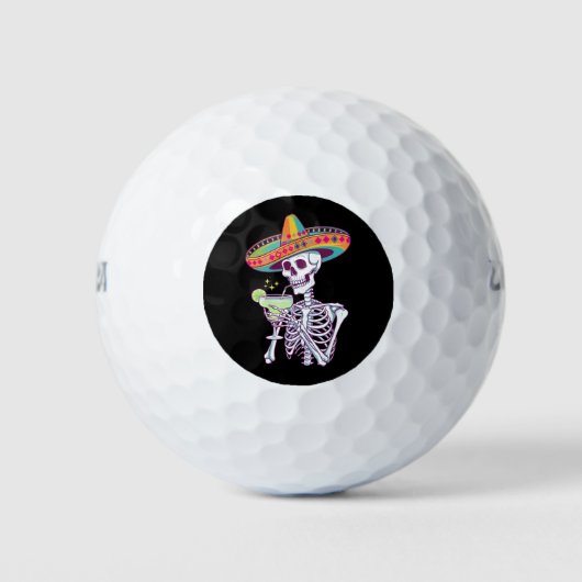 Mexican Skeleton Cinco De Mayo Margarita Fiesta Golfball (Vorderseite)