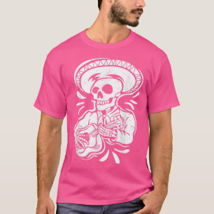 Mexican Skeleton Guitarist Tshirt T - Shirt