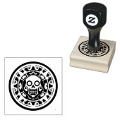 Mexican Skull Aztec Art Rubber Briefmarke Gummistempel (Stempel)
