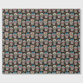 Mexican Skulls & Rose: Vintages Design Geschenkpapier (Flach)