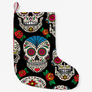 Mexican Skulls & Rose: Vintages Design Kleiner Weihnachtsstrumpf