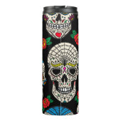 Mexican Skulls & Rose: Vintages Design Thermosbecher (Rückseite)