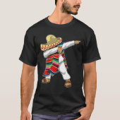 Mexican Sombrero Poncho Dabbing Man T-Shirt (Vorderseite)