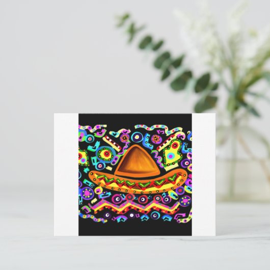 Mexican Sombrero Postkarte (Stehend Vorderseite)