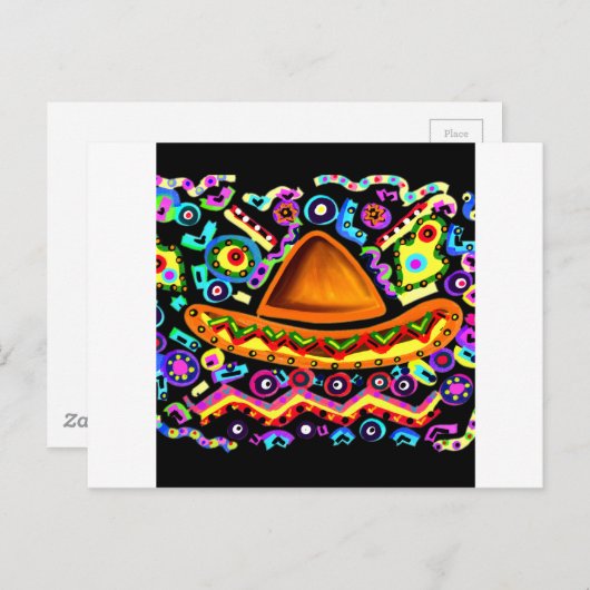 Mexican Sombrero Postkarte (Vorne/Hinten)