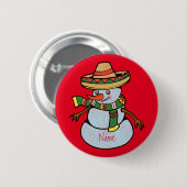 Mexican Sombrero Santa Thunder_Cove Button (Vorne & Hinten)