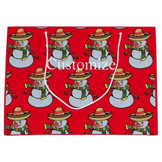 Mexican Sombrero Santa Thunder_Cove Große Geschenktüte (Vorderseite)