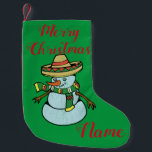 Mexican Sombrero Santa Thunder_Cove Kleiner Weihnachtsstrumpf<br><div class="desc">Mexikanischer Sombrero-tragender Santa,  personalisieren Sie,  indem Sie Ihren Namen auf eine beliebige Hintergrundfarbe ändern</div>