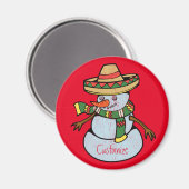Mexican Sombrero Santa Thunder_Cove Magnet (Vorderseite/Rückseite)