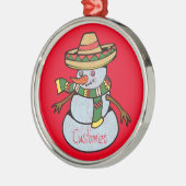 Mexican Sombrero Santa Thunder_Cove Ornament Aus Metall (Links)