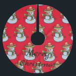 Mexican Sombrero Santa Thunder_Cove Polyester Weihnachtsbaumdecke<br><div class="desc">Mexikanischer Sombrero-tragender Santa ,  personalisieren Sie,  indem Sie Ihren Namen in einer beliebigen Hintergrundfarbe ändern</div>