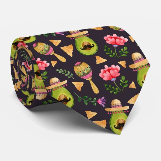 Mexican Spicy Fiesta Neck Tie Krawatte (Gerollt)