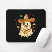 Mexican Spooky Ghost Play Guitar Conchas Pan Dulce Mousepad (Mit Mouse)