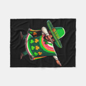 Mexican St Patricks Day Mexican Irish Dabbing  Fleecedecke (Vorderseite (Horizontal))
