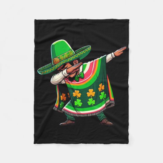 Mexican St Patricks Day Mexican Irish Dabbing  Fleecedecke (Vorderseite)
