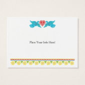 Mexican Style Skulls Wedding Banner Info Card (Rückseite)