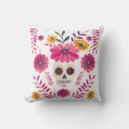 Mexican Sugar Skull Floral Cinco de Mayo Kissen