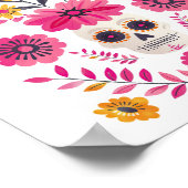 Mexican Sugar Skull Floral Happy Cinco de Mayo Poster (Ecke)