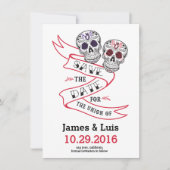 Mexican Sugar Skull Wedding Save the date 4.5x6.25 (Vorderseite)