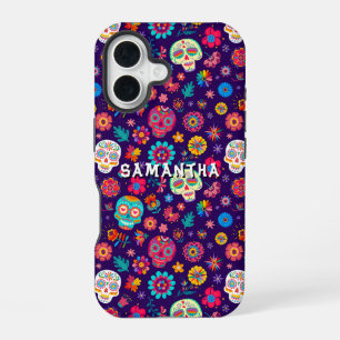 Mexican Sugar Skulls Muster iPhone / iPad Gehäuse 16 Hülle