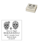 Mexican Sugar Skulls Verheiratete Rücksendeadresse Gummistempel (Stempel)