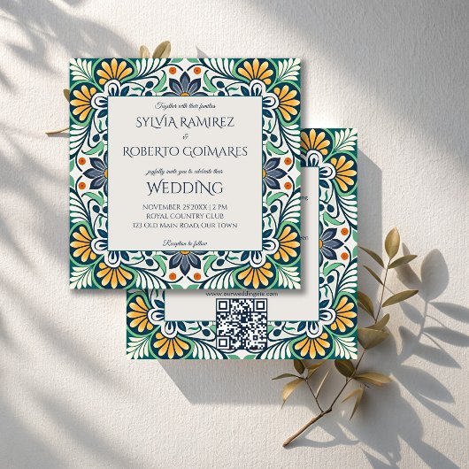 Mexican Talavera Azulejo Hochzeit mit UAWG Einladung