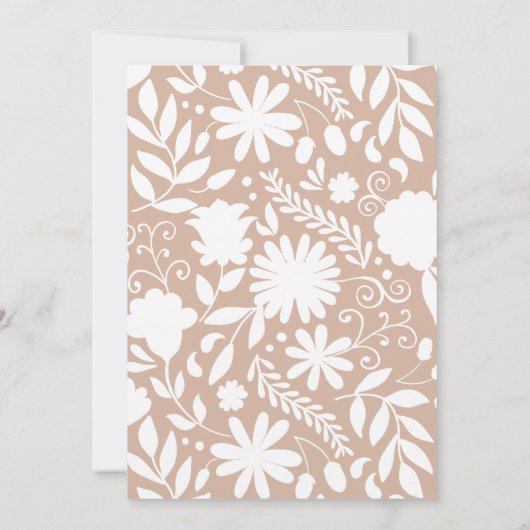 Mexican Talavera Boho Barro Brautparty Einladung (Rückseite)