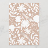 Mexican Talavera Boho Barro Brautparty Menükarte (Rückseite)