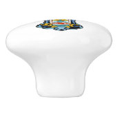 Mexican Talavera Cross Ceramic Knob Keramikknauf (Seitenansicht)