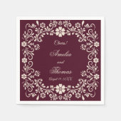 Mexican Talavera Deep Red Wedding  Serviette (Vorderseite)