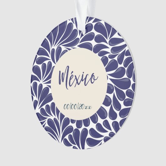 Mexican Talavera Design Akrylus Ornament (Vorderseite)