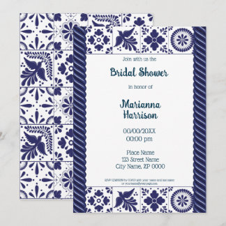 Mexican Talavera Design Bridal Dusche Einladung