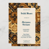 Mexican Talavera Design Bridal Dusche Einladung (Vorne/Hinten)