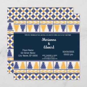 Mexican Talavera Design Wedding Einladung