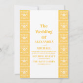 Mexican Talavera Design Wedding Einladung (Vorderseite)