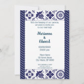 Mexican Talavera Design Wedding Einladung (Vorderseite)