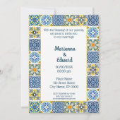 Mexican Talavera Design Wedding Einladung (Vorderseite)