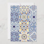 Mexican Talavera Design Wedding Einladung (Rückseite)