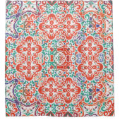 Mexican Talavera: Ethnic Tile Collage. Duschvorhang (Vorderseite)
