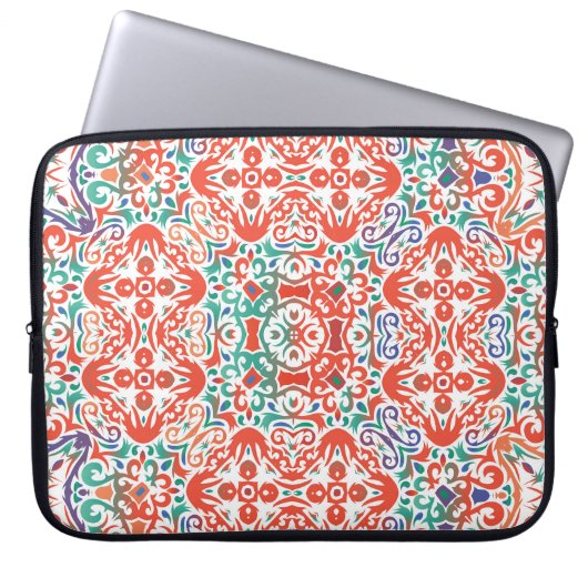 Mexican Talavera: Ethnic Tile Collage. Laptopschutzhülle (Vorderseite)