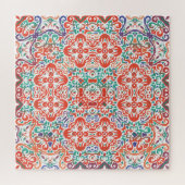 Mexican Talavera: Ethnic Tile Collage. Puzzle (Horizontal)