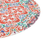 Mexican Talavera: Ethnic Tile Collage. Schneidebrett (Ecke)